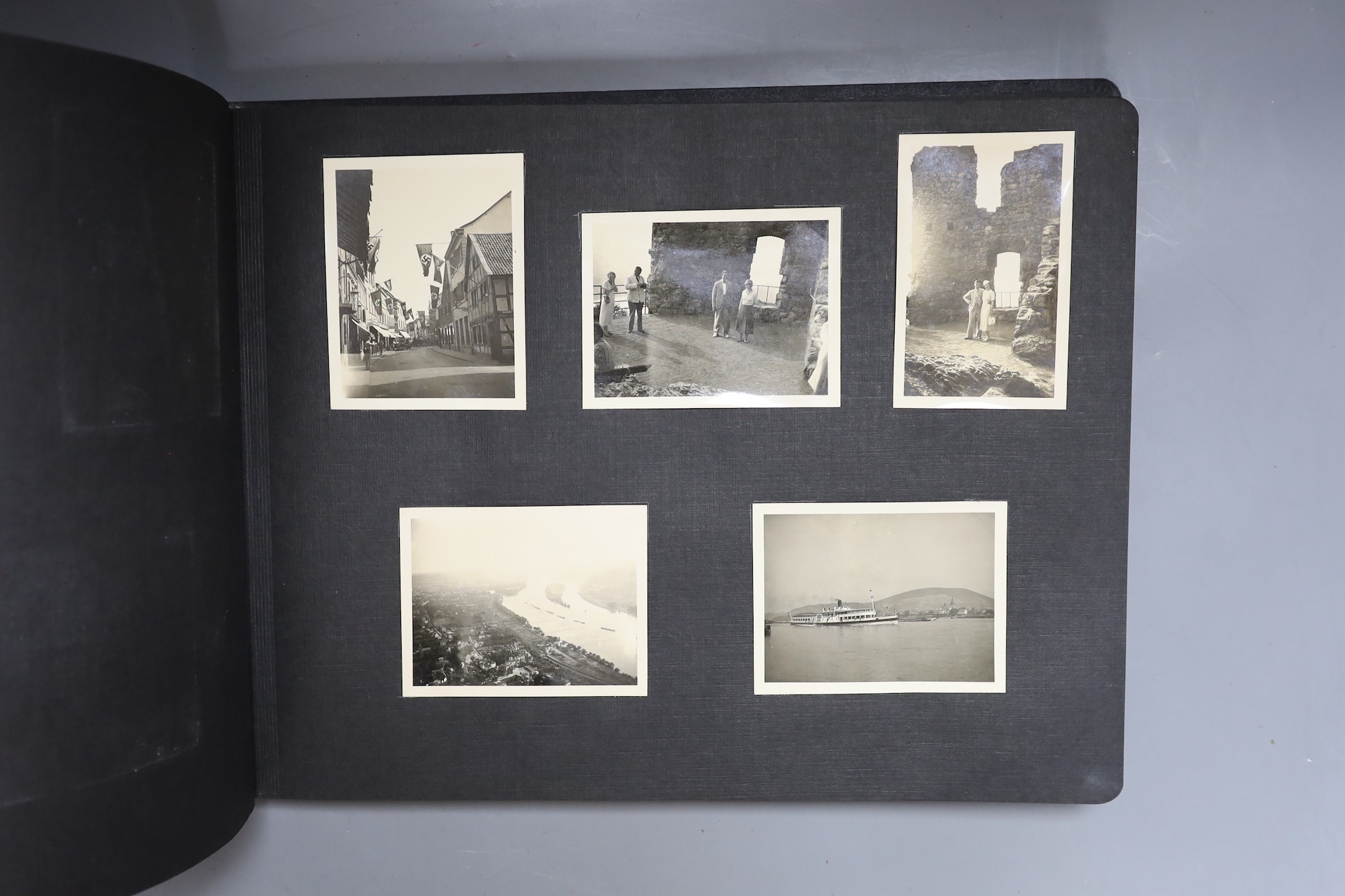 An English photograph album with photos of a holiday to Germany in August 1936.